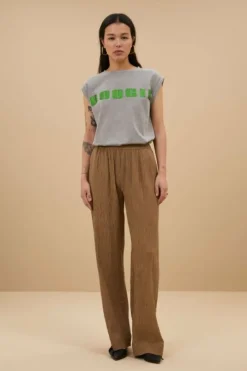 Broeken*By bar amie lurex pants | gold