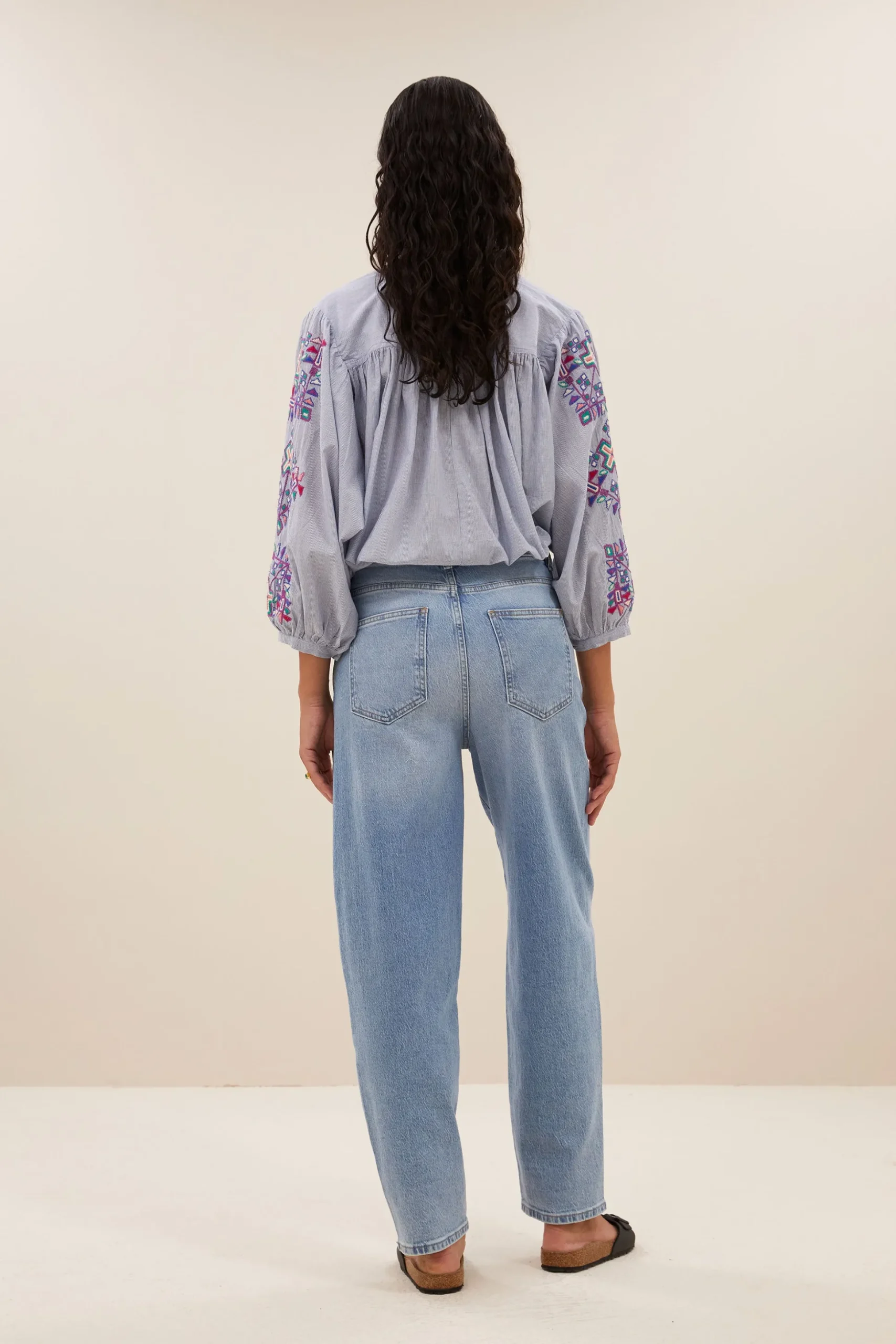 Blouses*By bar becky pinstripe blouse | indi grey