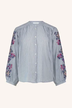 Blouses*By bar becky pinstripe blouse | indi grey