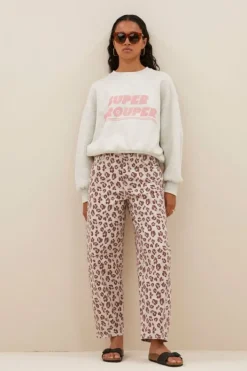 Jeans|Broeken*By bar begum pink cheetah pants | pink cheetah print