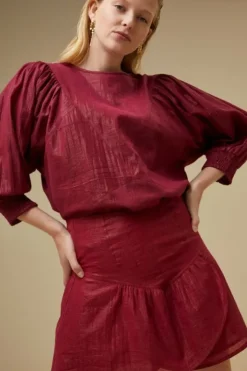 Rokken*By bar belle metallic skirt | grenache
