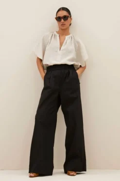 Broeken*By bar benji poplin pants | black