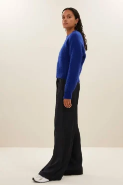 Broeken*By bar benji satin pants | midnight