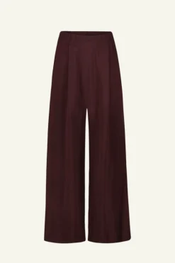 Broeken*By bar benji satin stripe pants | pecan