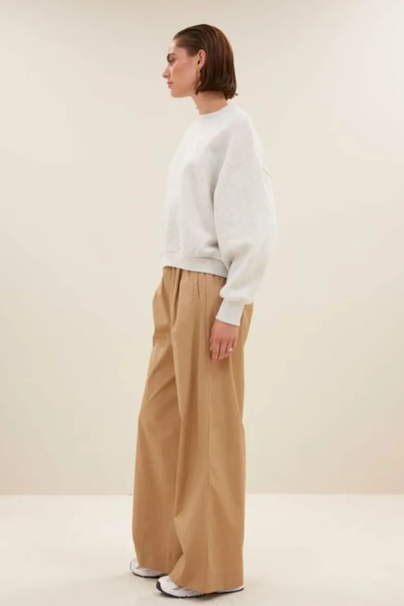 Sweaters|Truien*By bar bibi logo sweater | light grey melee