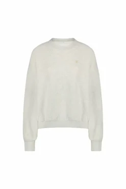 Sweaters|Truien*By bar bibi logo sweater | light grey melee