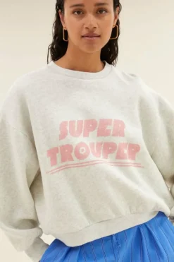 Sweaters|Truien*By bar bibi trouper sweater | light grey melee