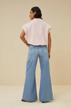 Blouses*By bar bieke linen stripe blouse | bubblegum