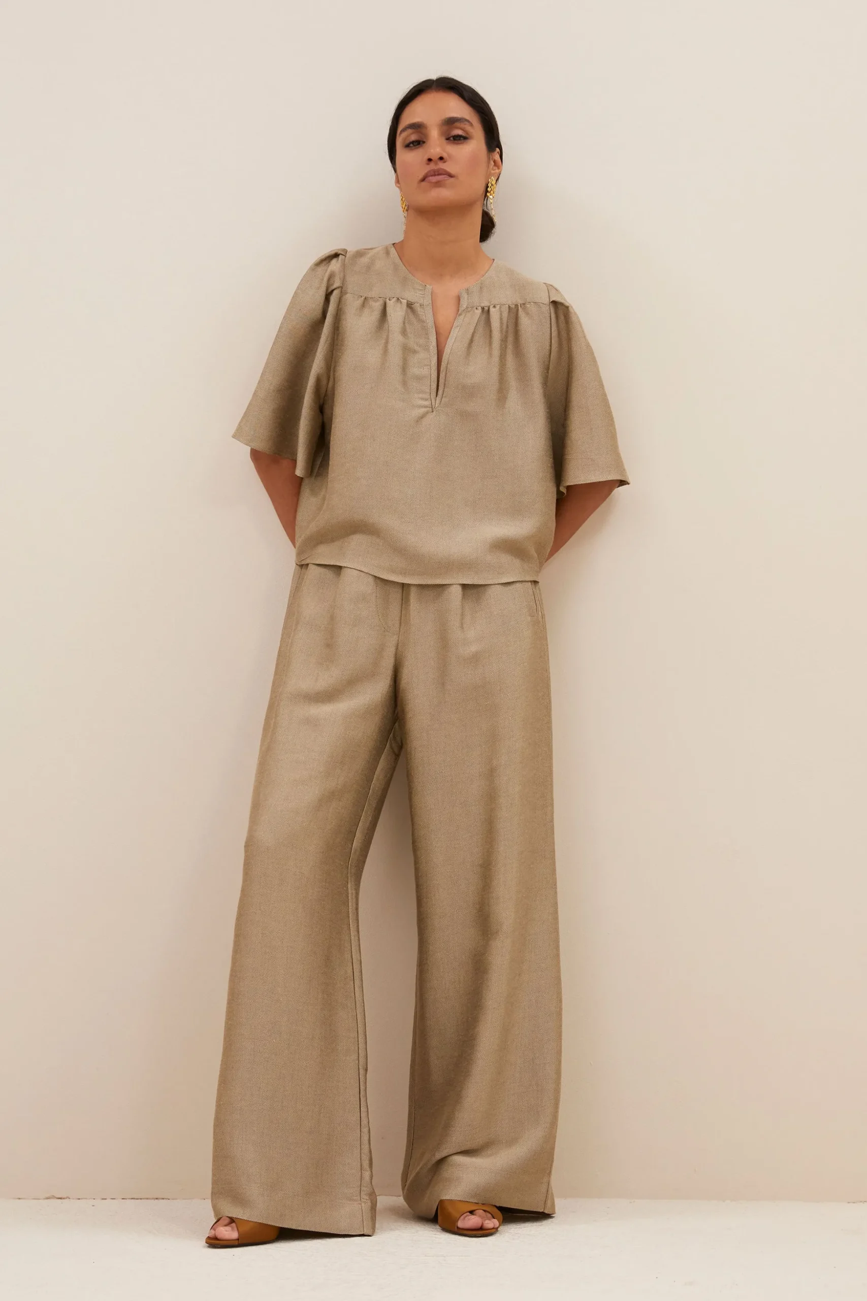 Blouses*By bar blake gloss blouse | gold