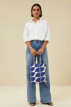 Tassen*By bar canvas bag logo S | kingsblue