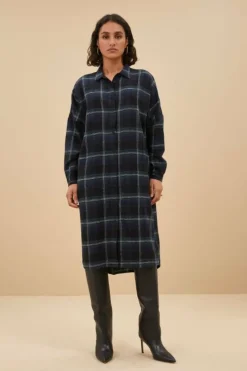 Jurken*By bar check dress | dark green