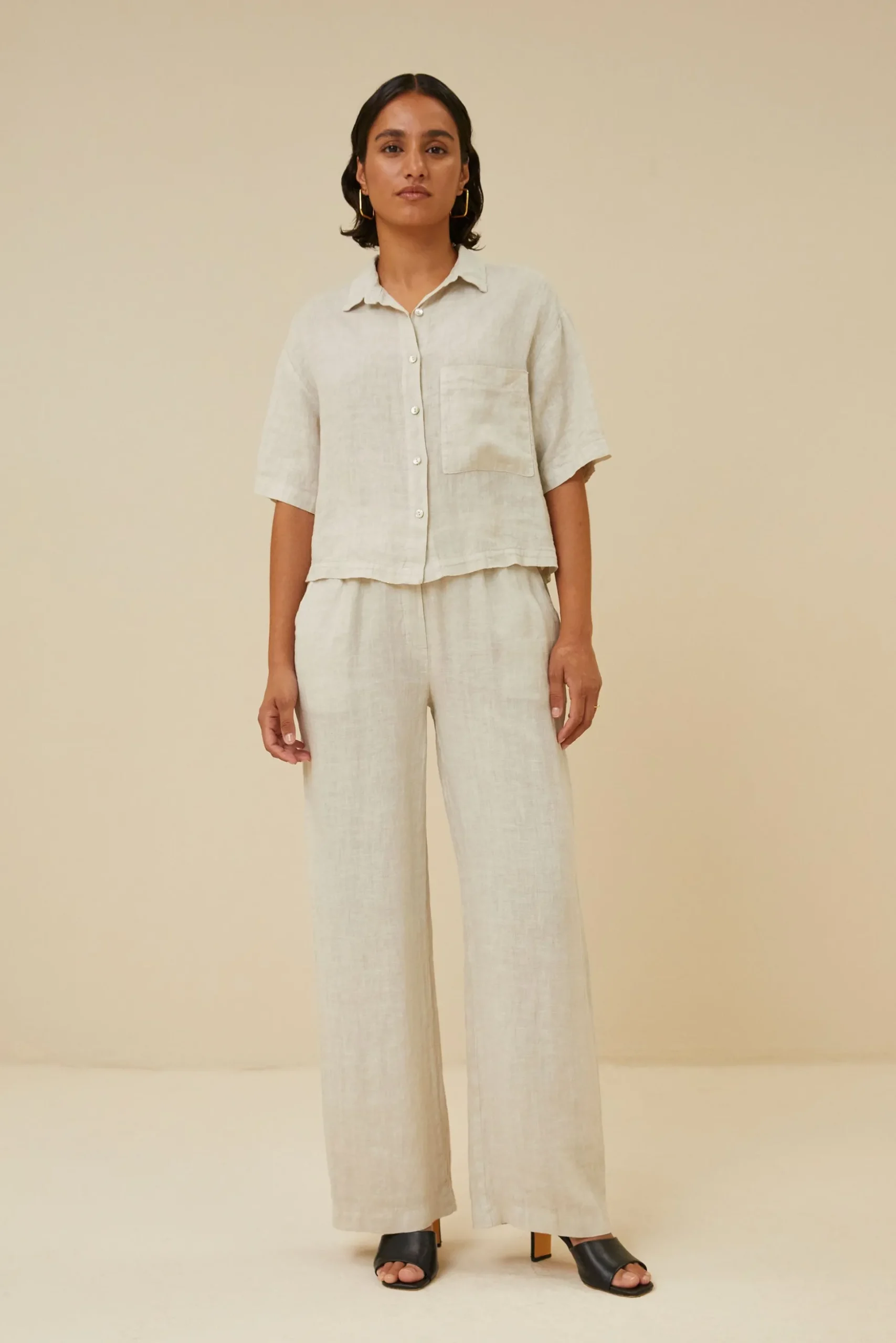 Blouses*By bar cris linen blouse | chalk