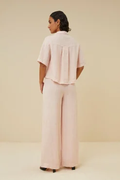 Blouses*By bar cris linen blouse | cipria pink