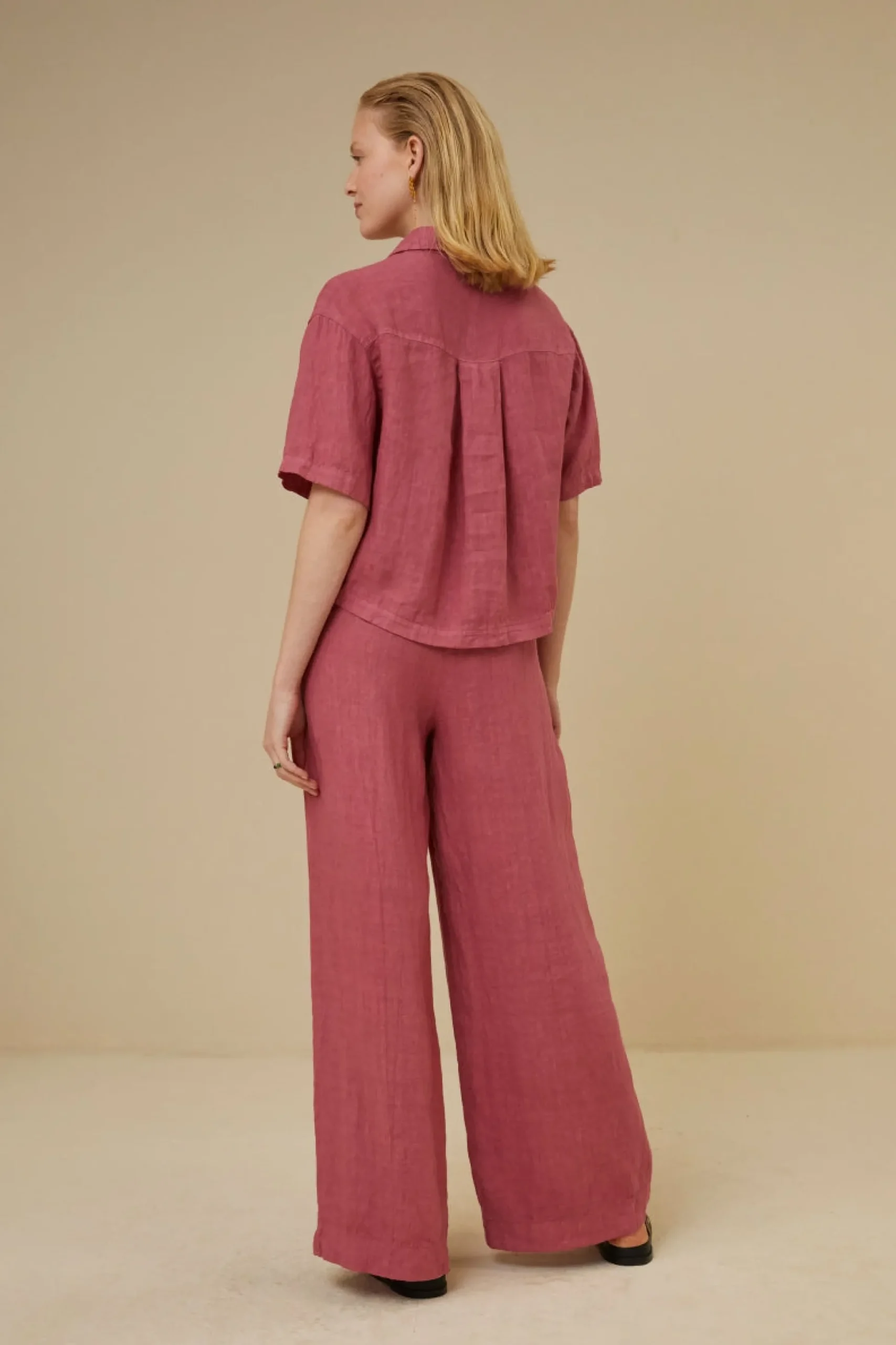Blouses*By bar cris linen blouse | raspberry