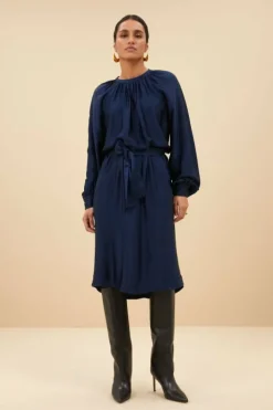 Jurken*By bar dae gloss stripe dress | blue nights