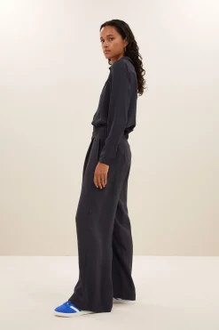 Blouses*By bar donna satin stripe blouse | graphite