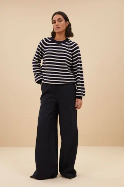 Truien*By bar duccio stripe pullover | midnight