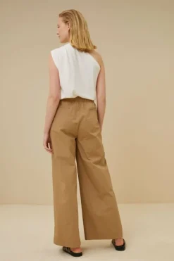 Broeken*By bar eli poplin pant | camel
