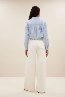 Blouses*By bar elvie stripe chambray blouse | light blue stripe