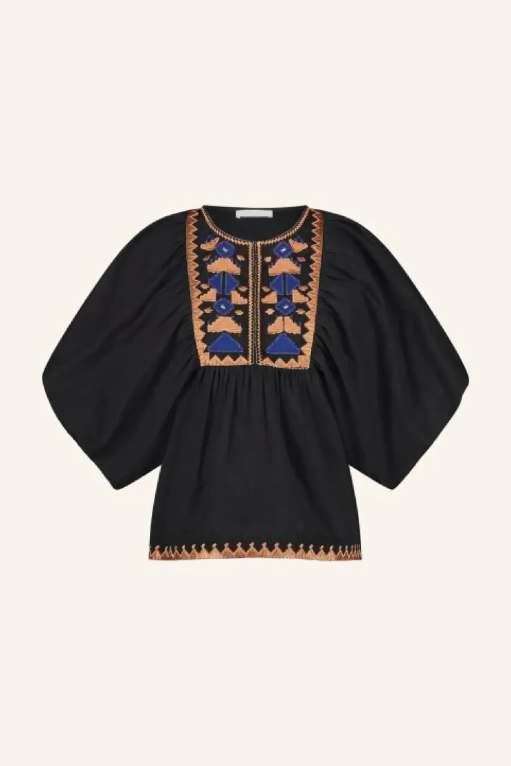 Blouses*By bar gabie embroidery blouse | jet black