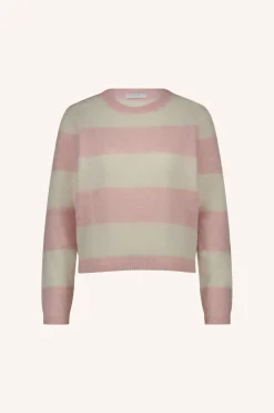 Truien*By bar gwen big stripe pullover | pink big stripe