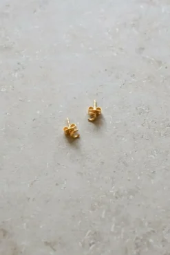 Oorbellen|Sieraden*By bar half moon earring | gold