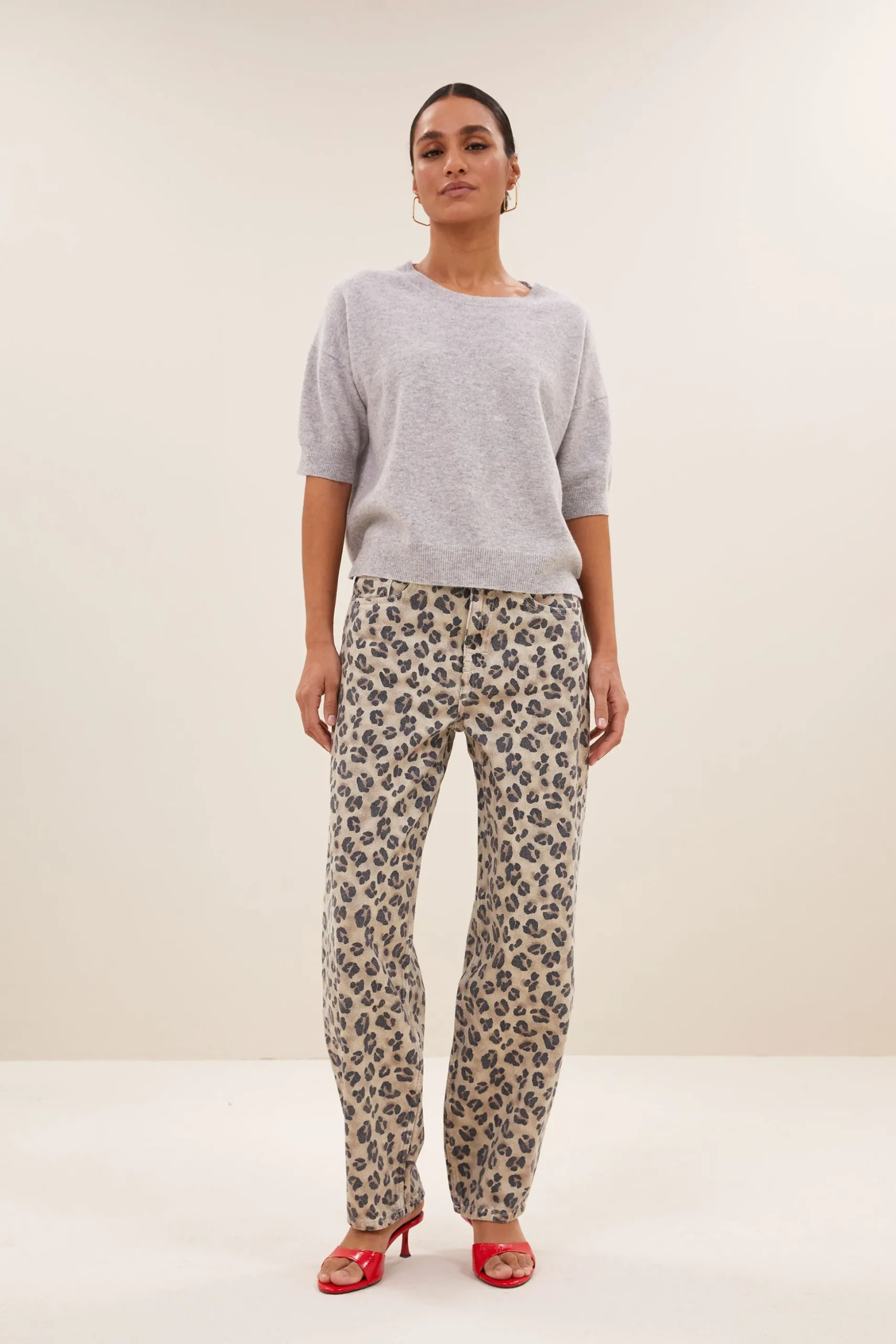 Truien*By bar holly ss pullover | grey melee