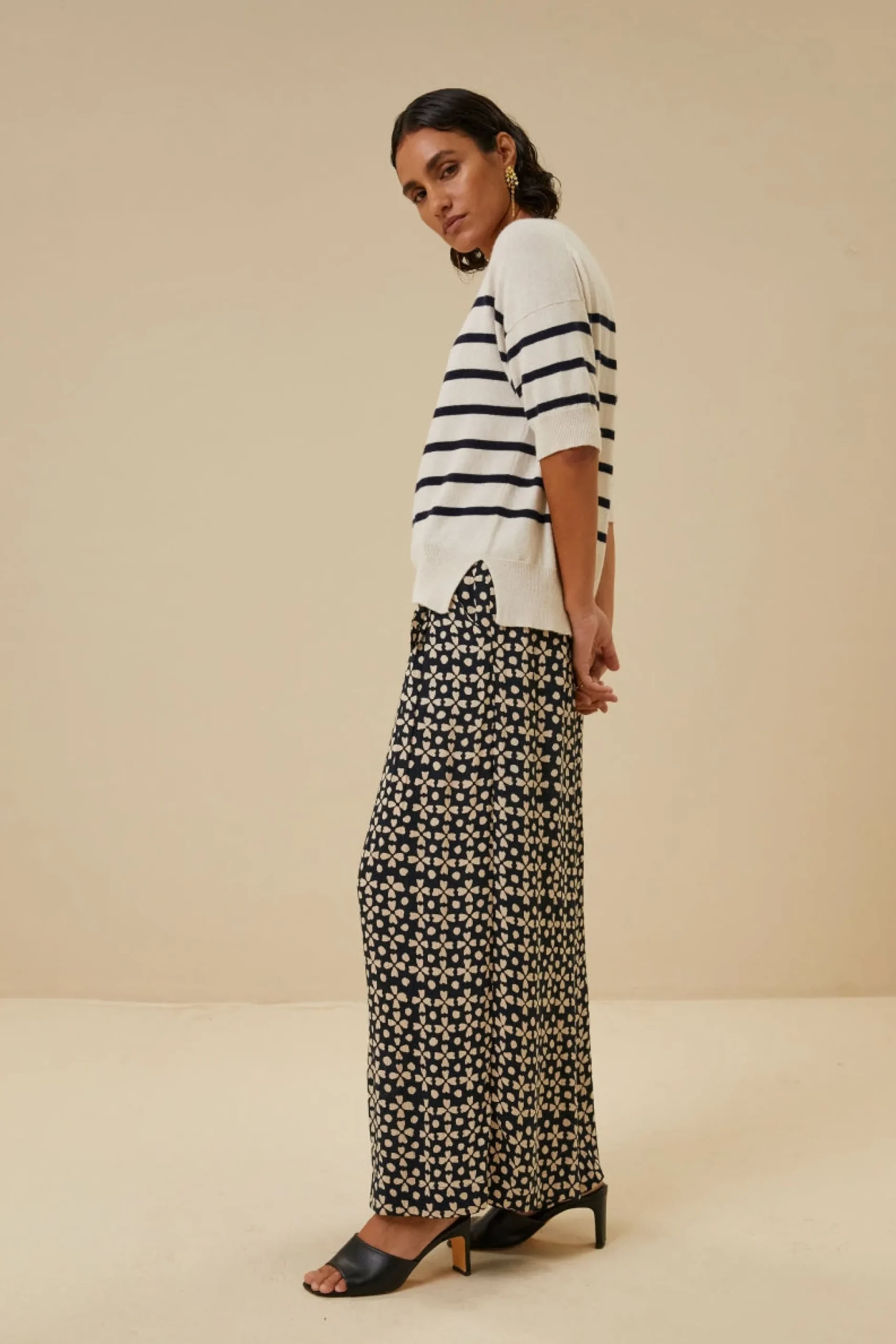 Truien*By bar holly stripe pullover | midnight