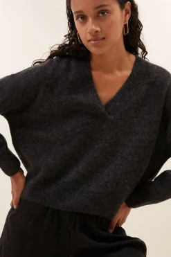Truien*By bar izzy pullover | dark grey melee