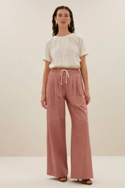 Broeken*By bar jaxx twill pants | old pink