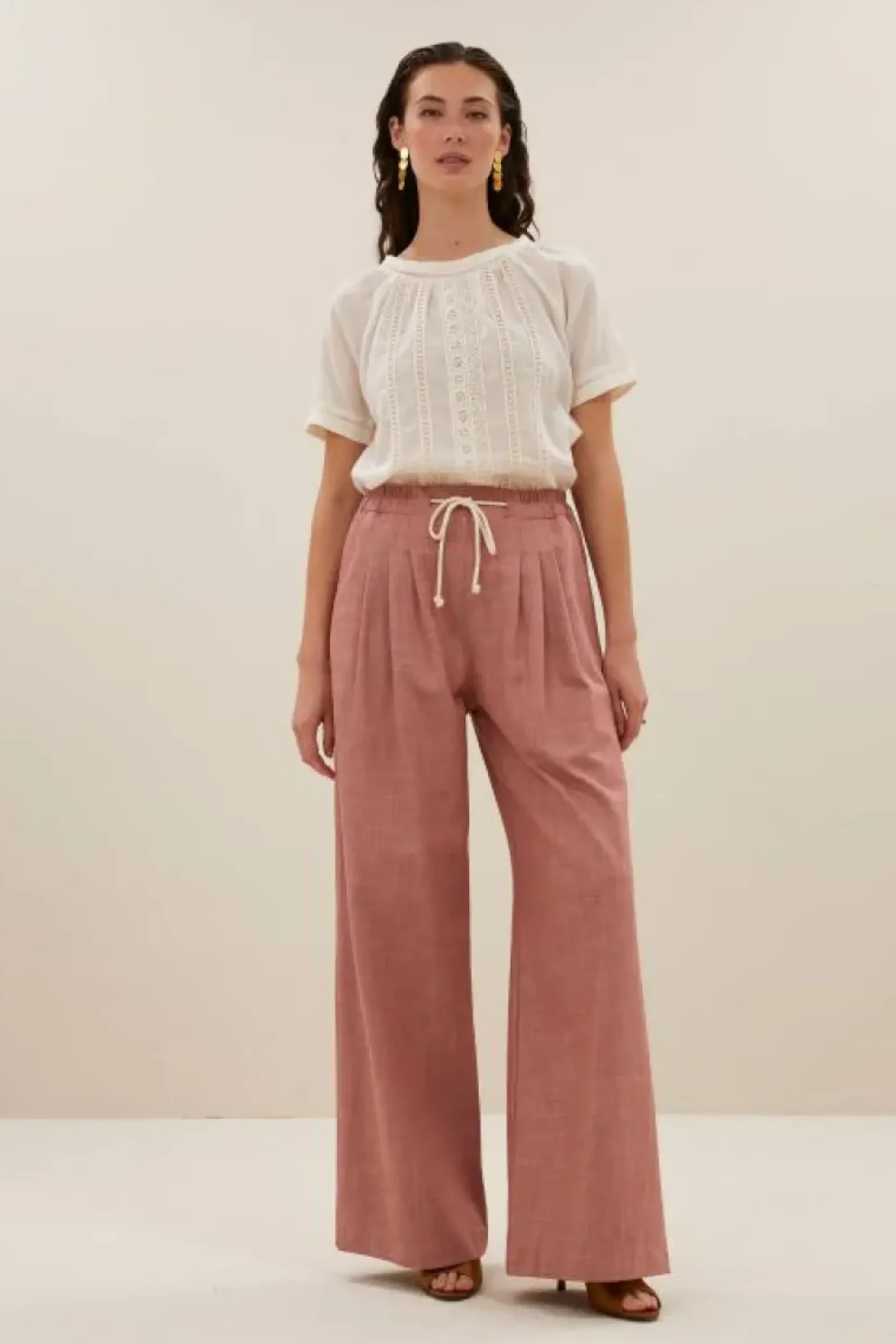 Broeken*By bar jaxx twill pants | old pink