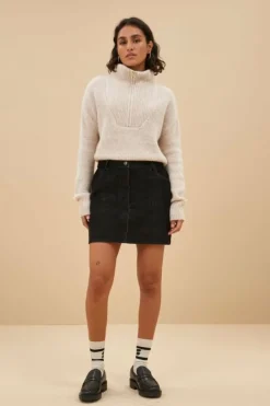 Rokken*By bar josie cord skirt | black