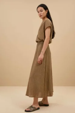 Rokken*By bar juta lurex skirt | gold