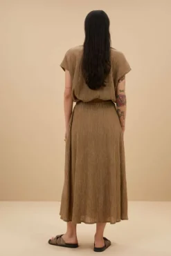 Rokken*By bar juta lurex skirt | gold