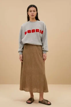 Rokken*By bar juta lurex skirt | gold