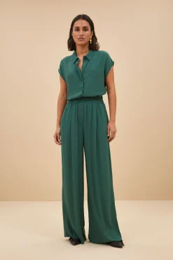Blouses*By bar kiek viscose top | deep green