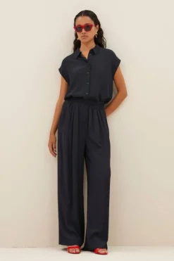 Blouses*By bar kiek viscose top | graphite