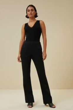Tops & Shirts*By bar lace singlet | black
