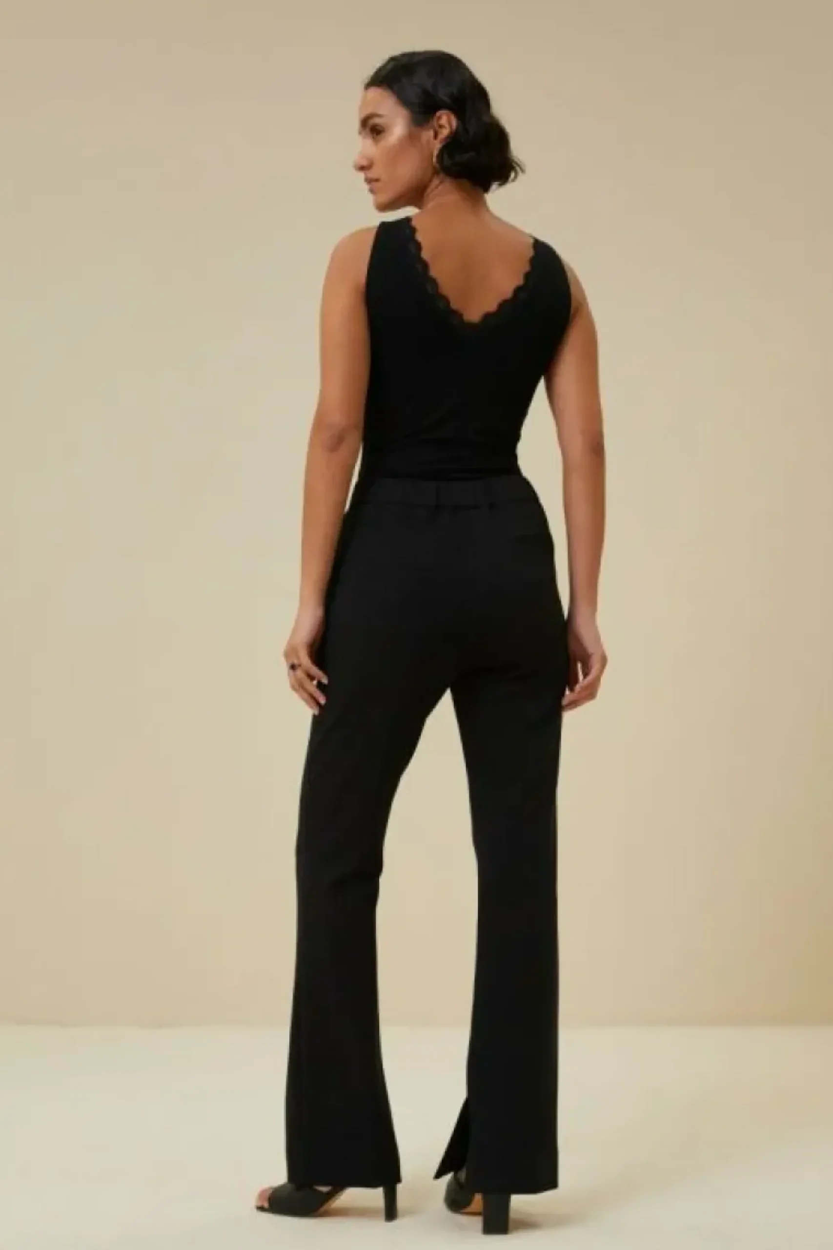 Tops & Shirts*By bar lace singlet | black
