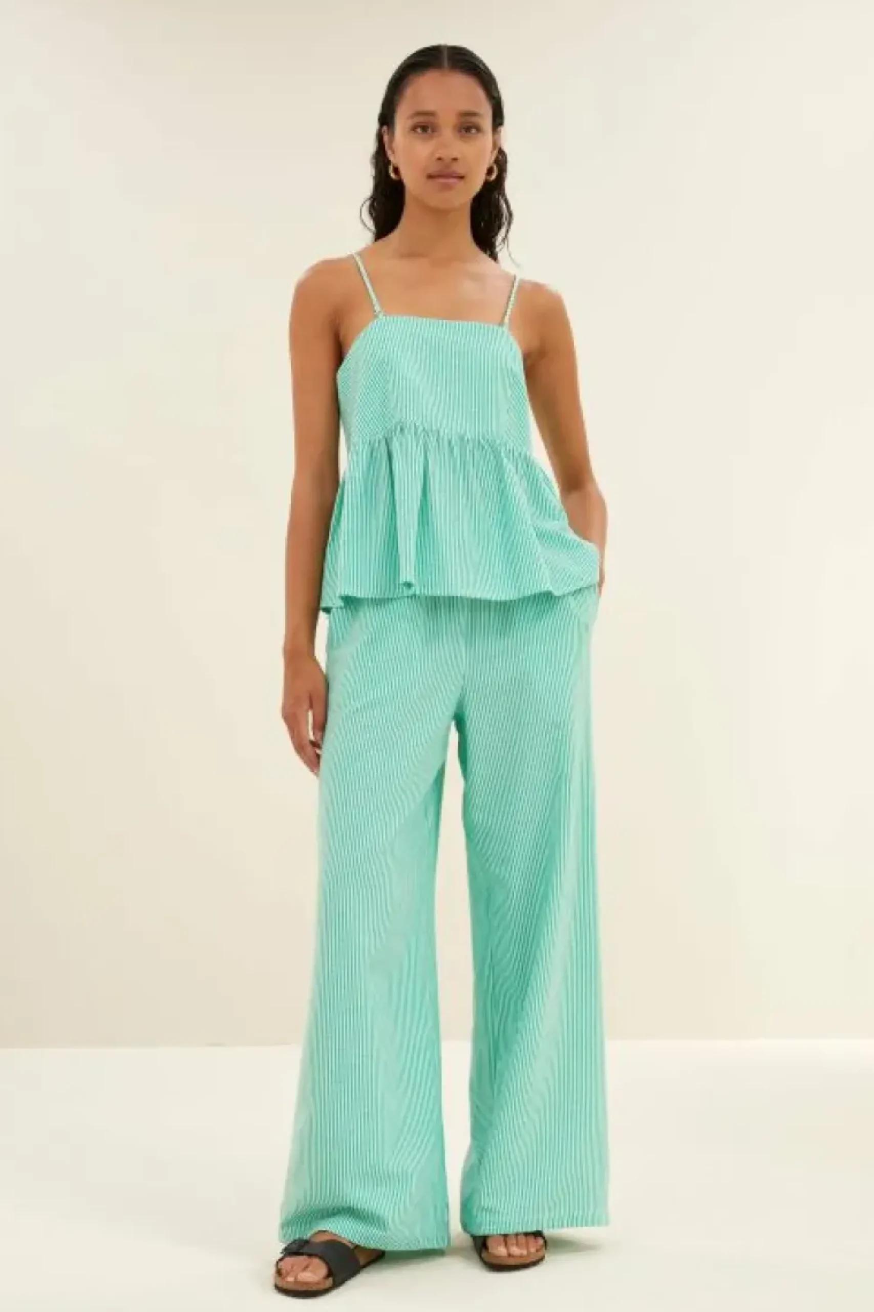 Tops & Shirts*By bar leah stripe top | green seer stripe