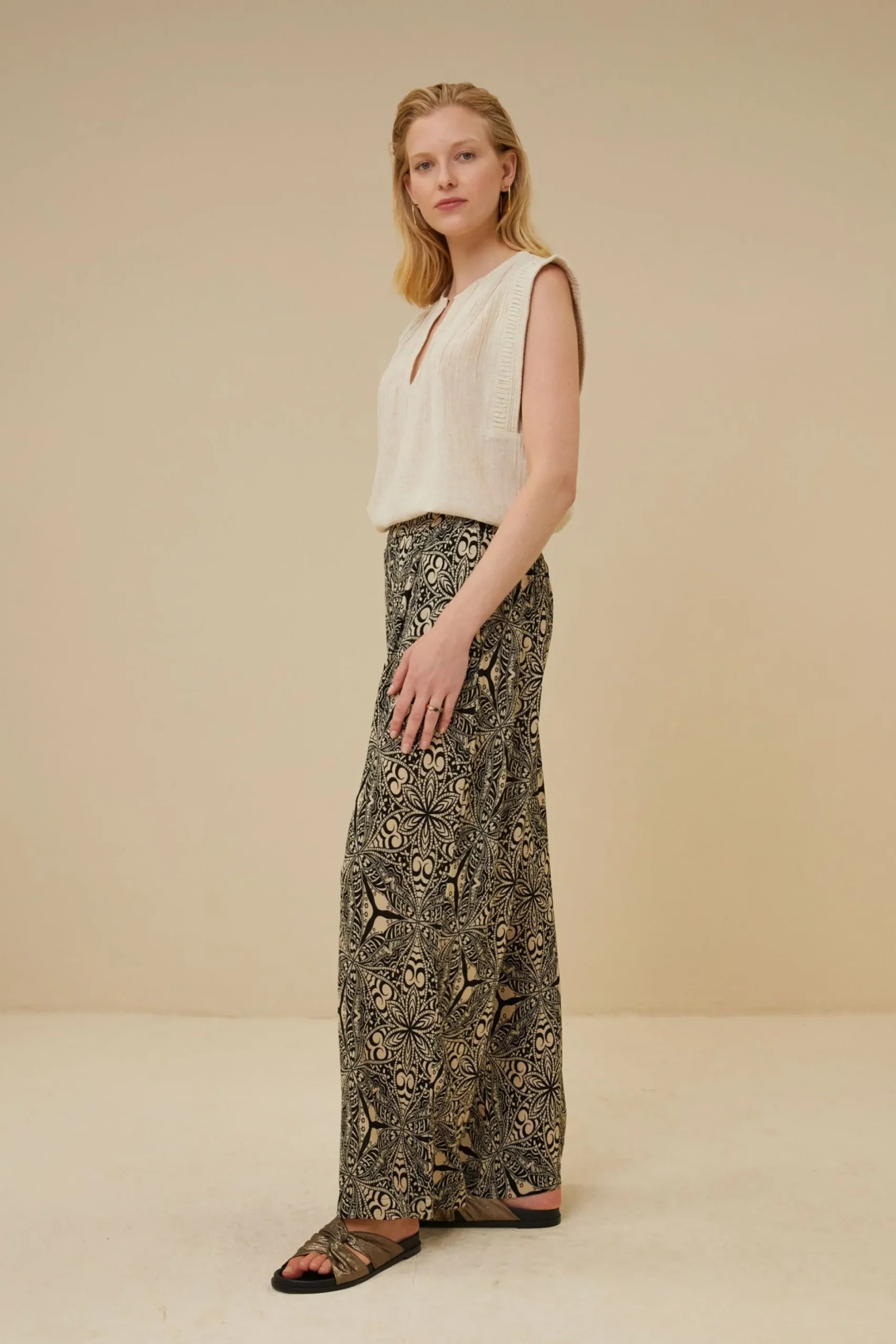 Blouses*By bar lina slub blouse | sand