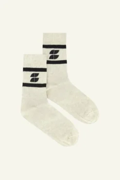 Sokken*By bar logo sparkle socks | black