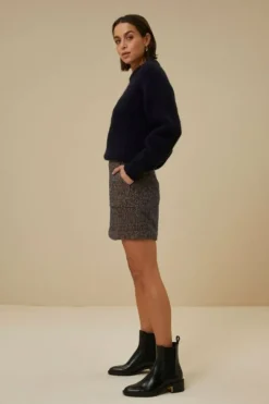 Rokken*By bar lottie tweed skirt | midnight