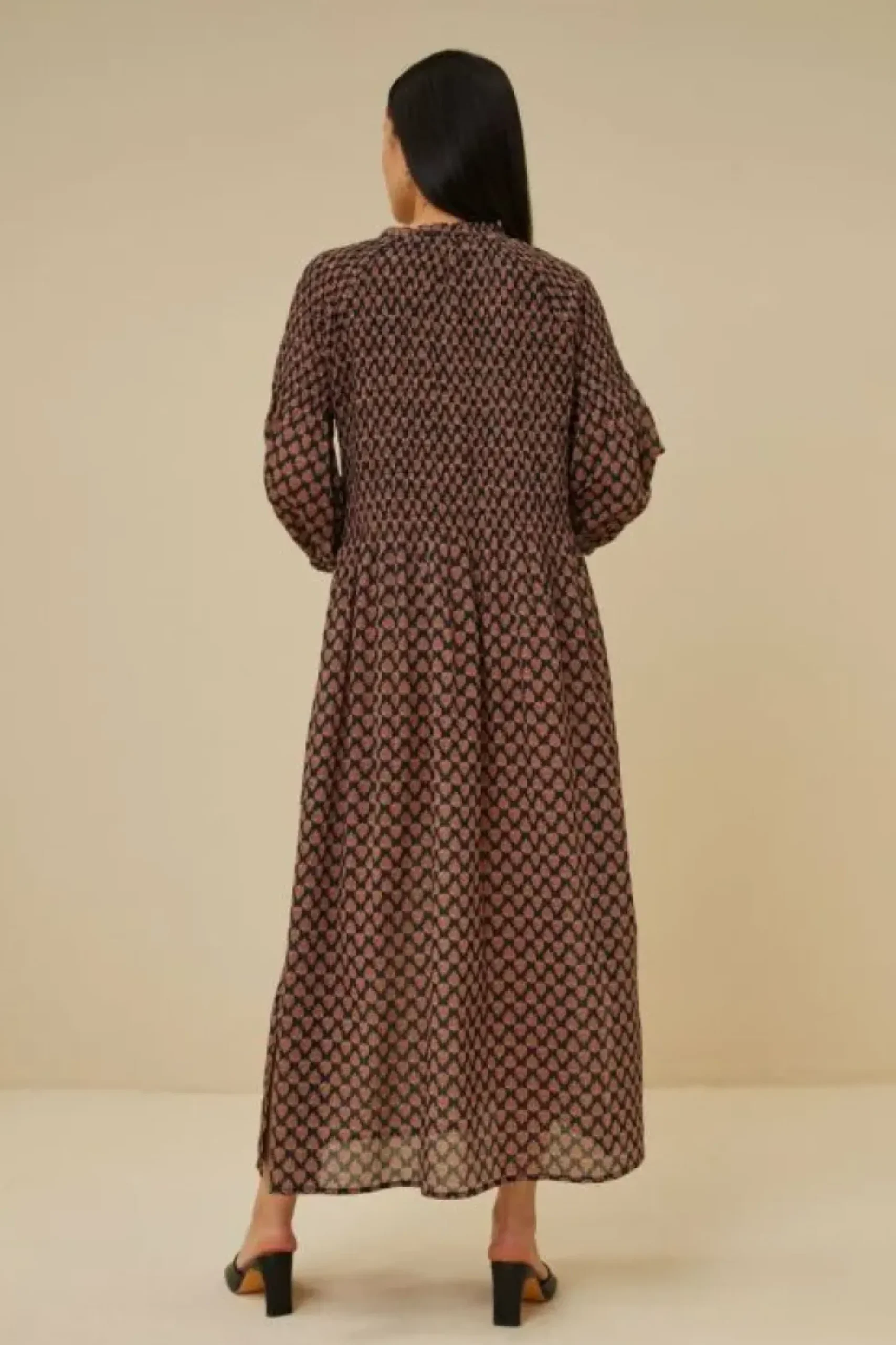Jurken*By bar loulou leaf dress | leaf print