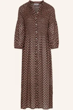 Jurken*By bar loulou leaf dress | leaf print