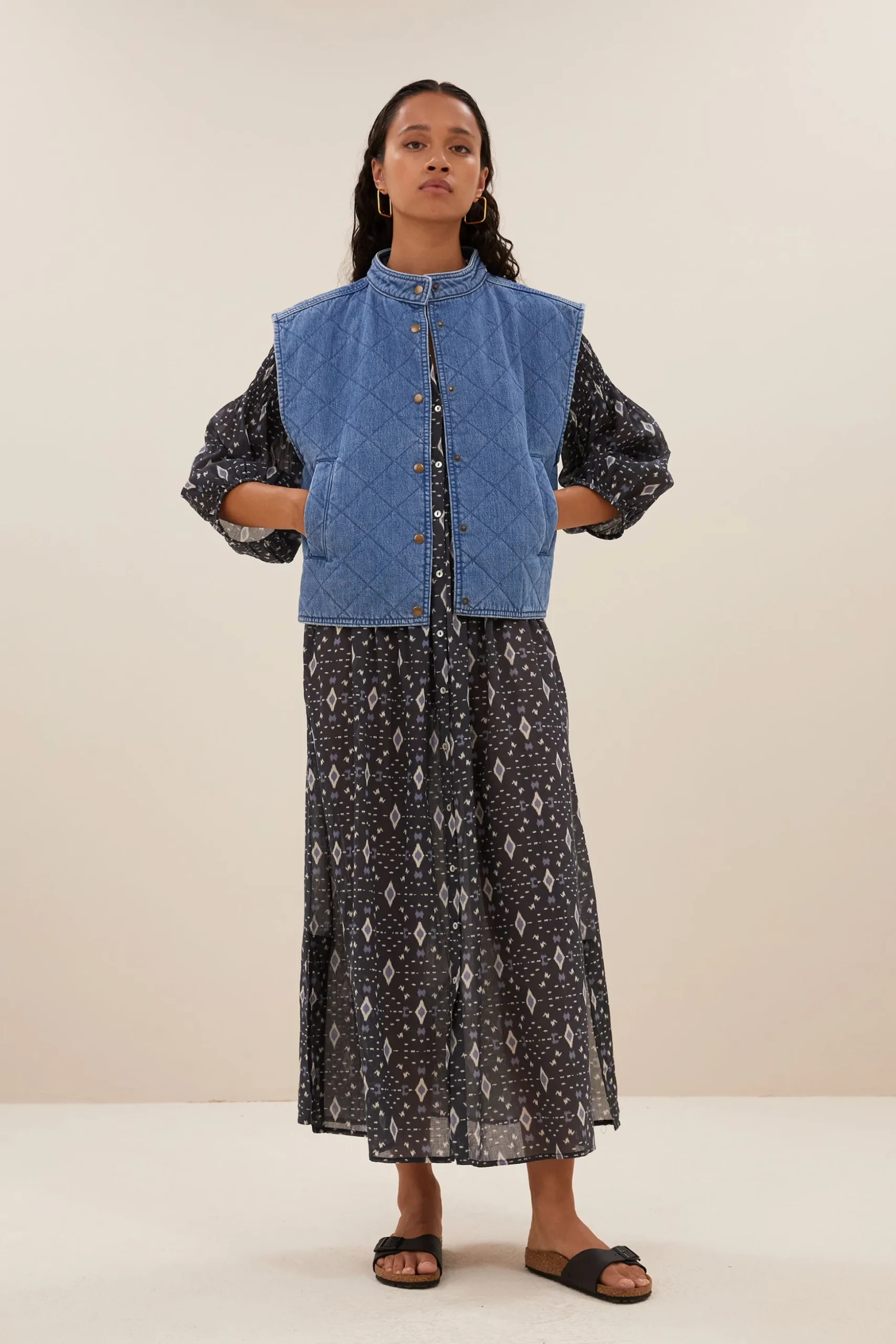Jurken*By bar loulou midnight ikat dress | midnight ikat