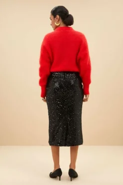 Rokken*By bar luca sequin skirt | black