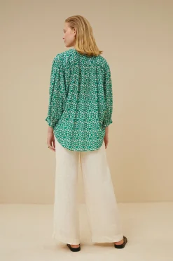 Blouses*By bar lucy graphic blouse | graphic green