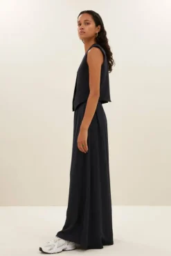 Gilets & Spencers|Jassen*By bar lynn pinstripe gilet | midnight