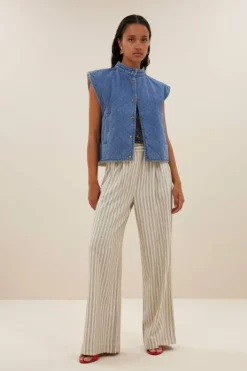 Jassen*By bar mave denim sleeveless jacket | denim